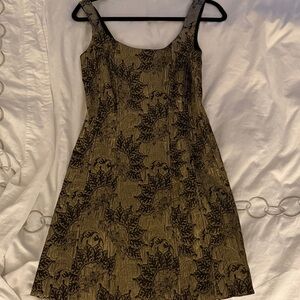 Veronica Beard Elegant Black and Gold holiday Dress